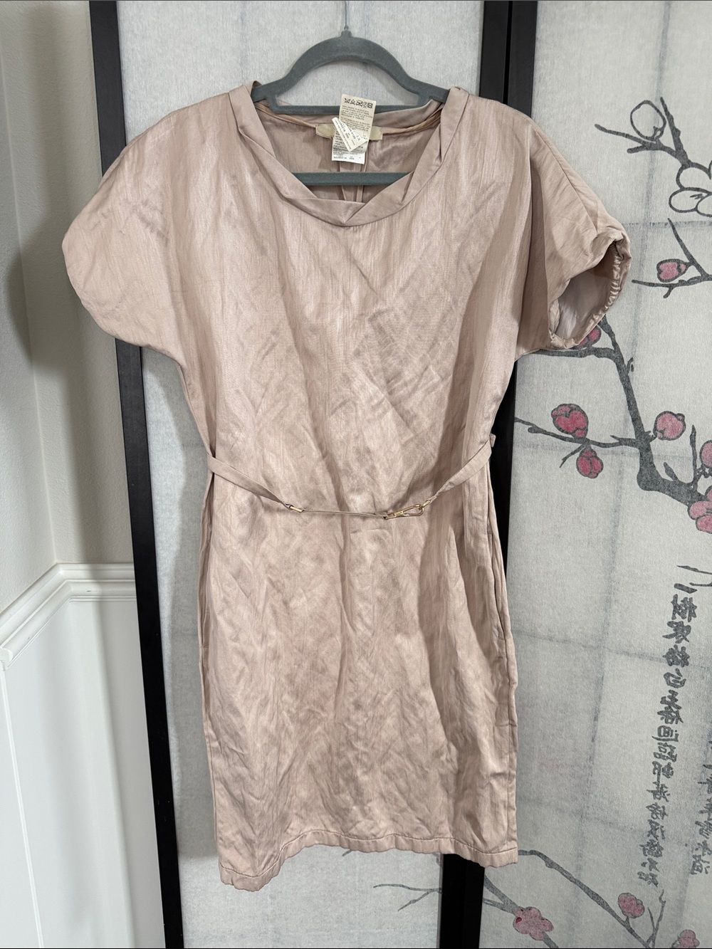 Pale pink S’MaxMara dress with belt